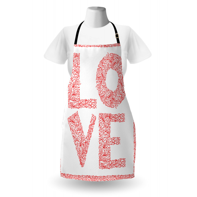 Floral Valentines Day Apron