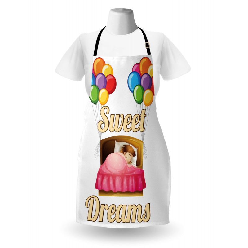 Cartoon Girl Night Apron