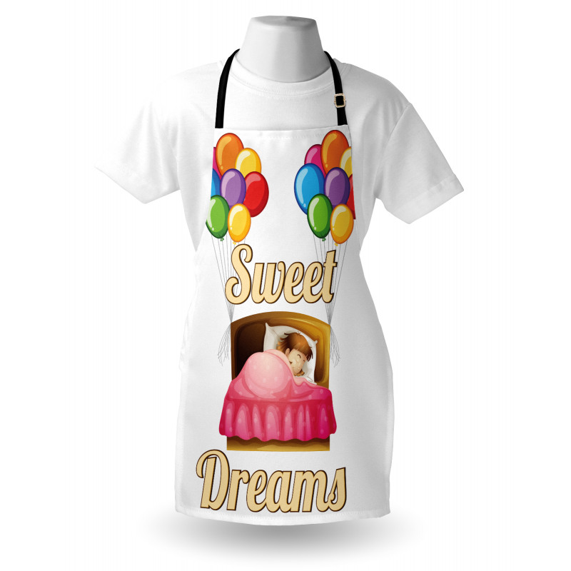 Cartoon Girl Night Apron