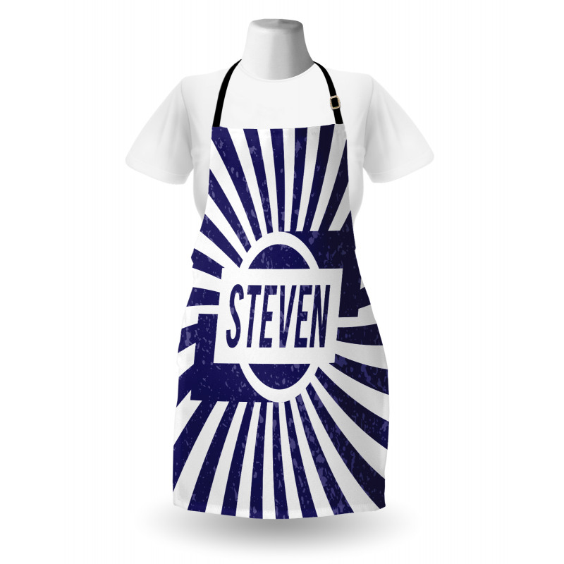 Name in Blue and White Apron