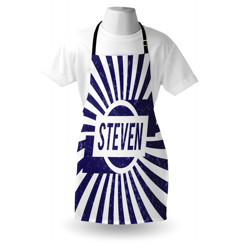 Name in Blue and White Apron