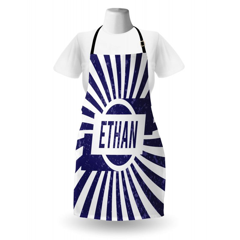 Circle Stripes Boys Name Apron