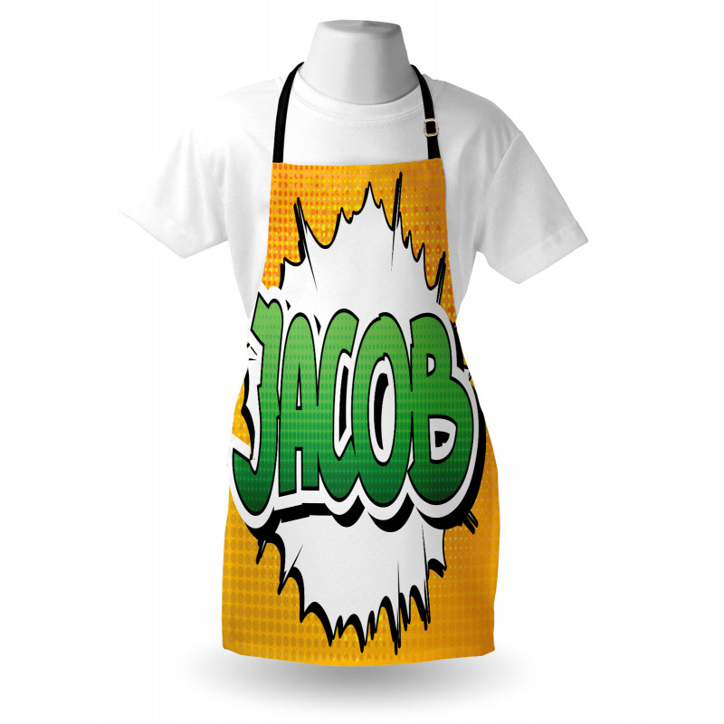 Male Name Comic Burst Apron