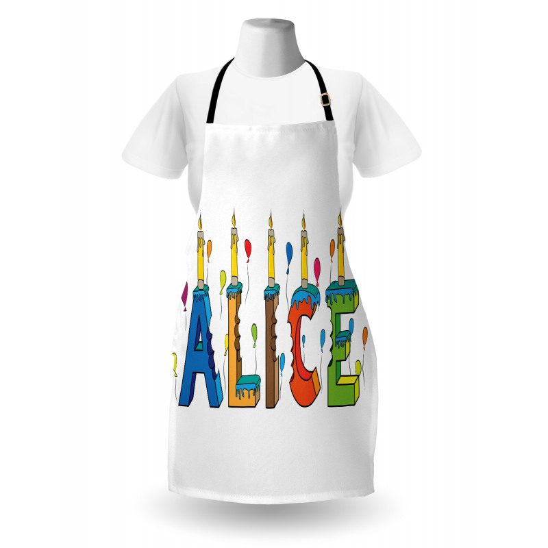 Colorful Girl Name Design Apron