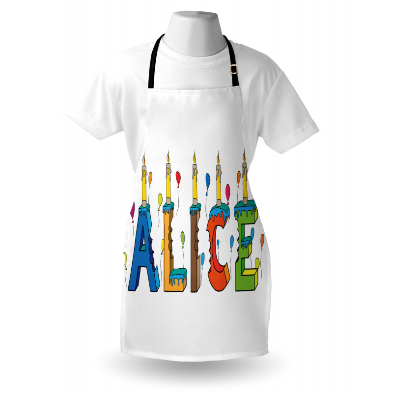 Colorful Girl Name Design Apron