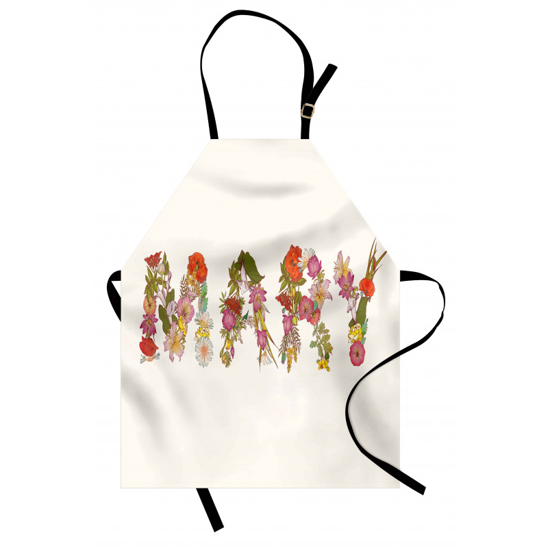 Blooming Flower Letters Apron