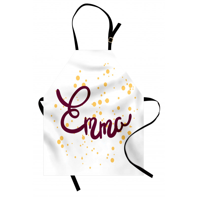 Girl Name Curved Font Apron