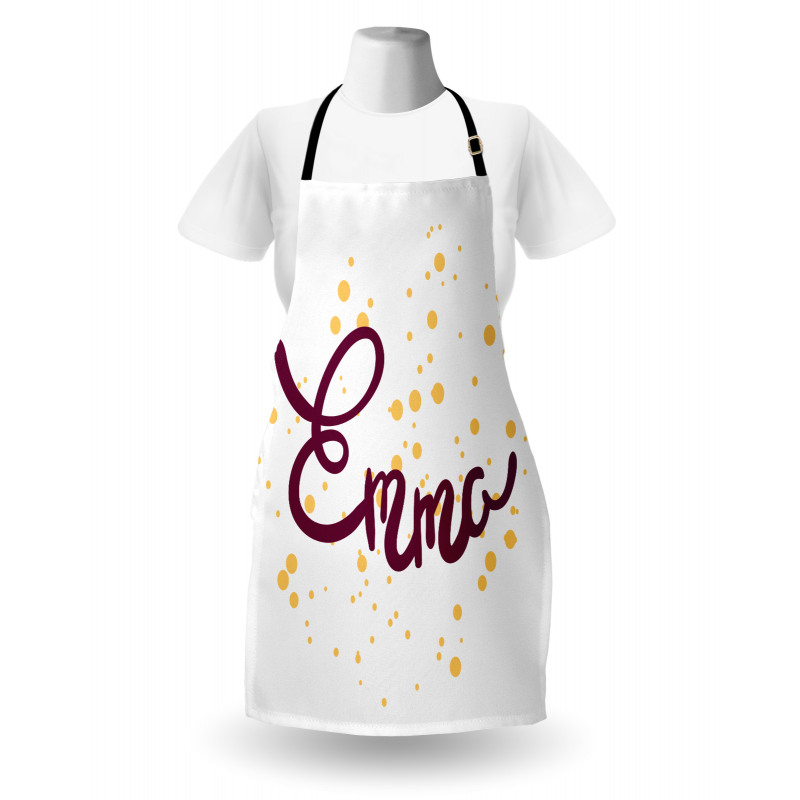 Girl Name Curved Font Apron