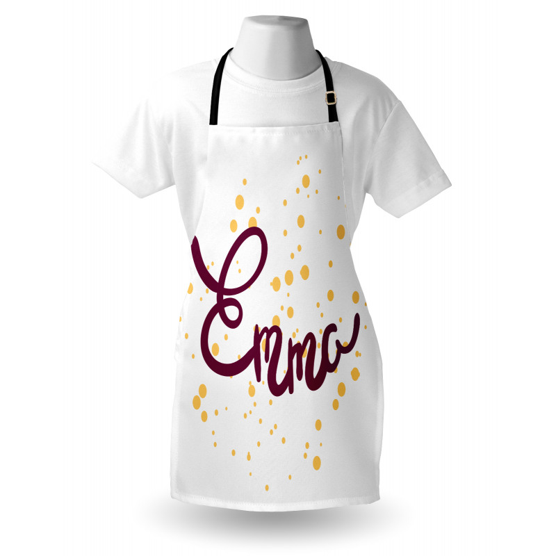 Girl Name Curved Font Apron