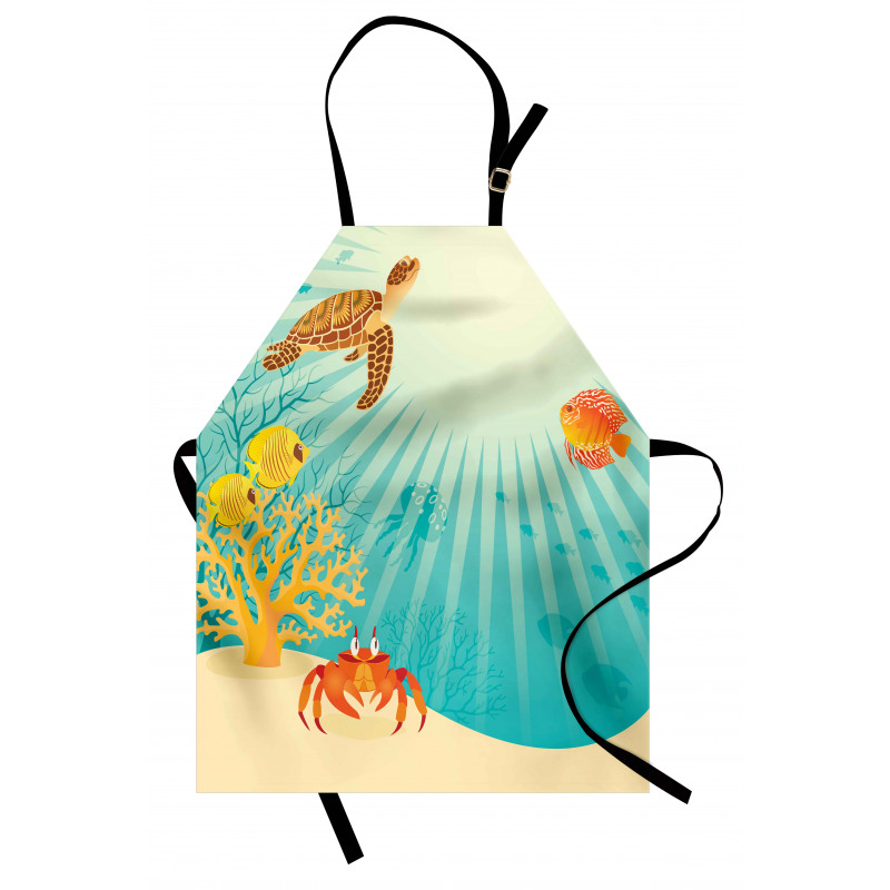 Tropical Animals Cartoon Apron