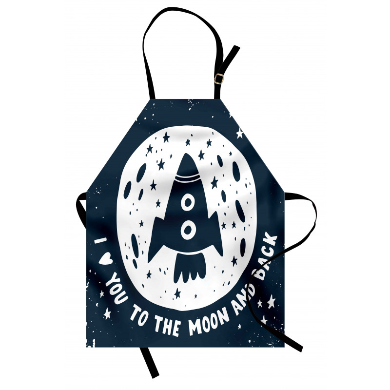 Spaceship and Love Saying Apron