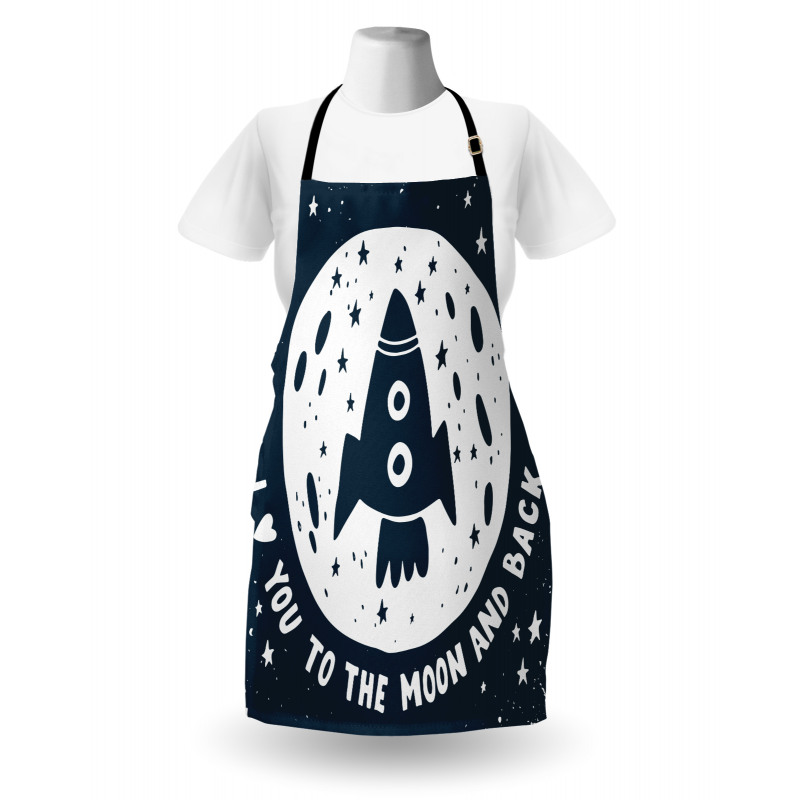 Spaceship and Love Saying Apron