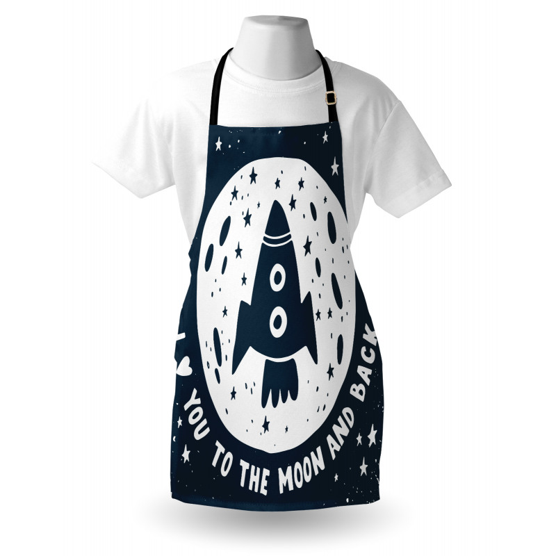 Spaceship and Love Saying Apron