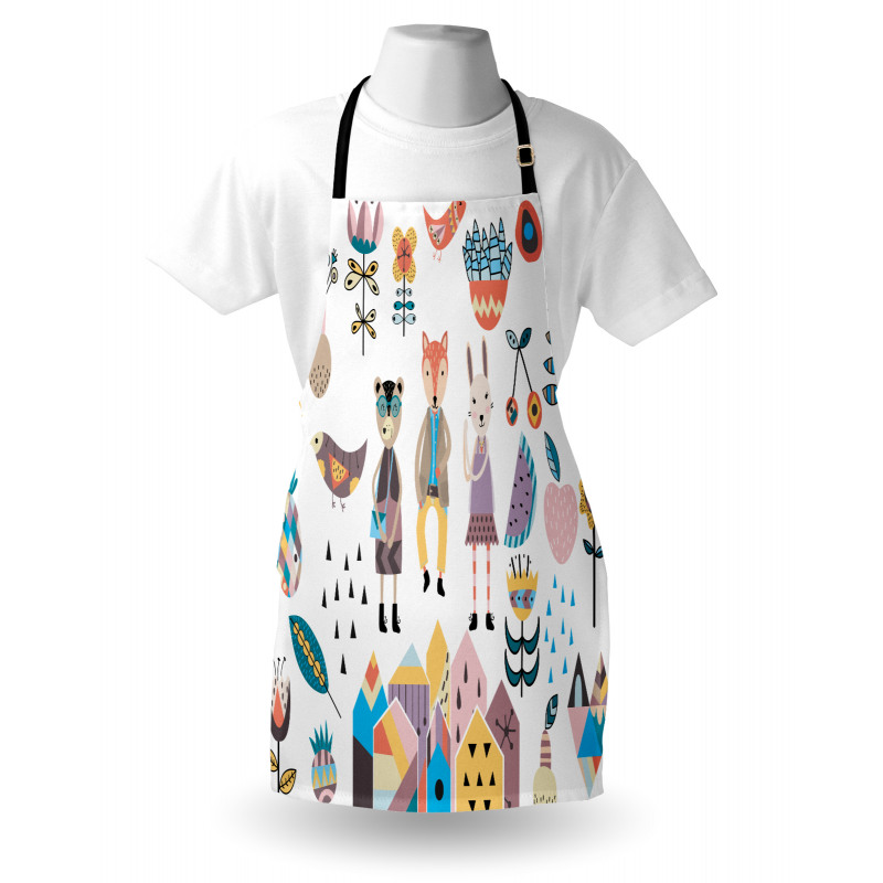 Fox Bunny and Bear Apron