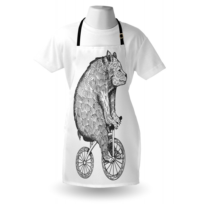 Funny Circus Bear Art Apron