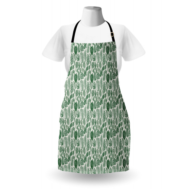 Vintage Exotic Leaves Apron