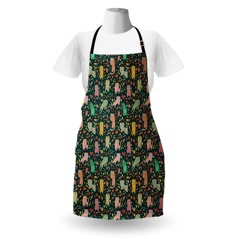 Cartoon Feline Animal Apron