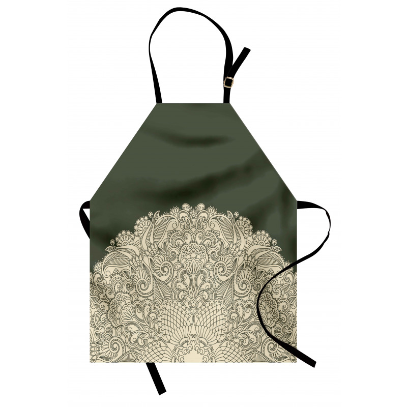 Floral Half Mandala Apron