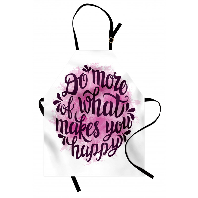 Watercolor Brush Slogan Apron