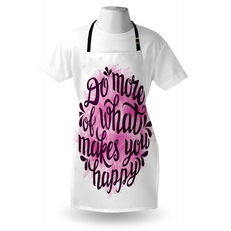 Watercolor Brush Slogan Apron