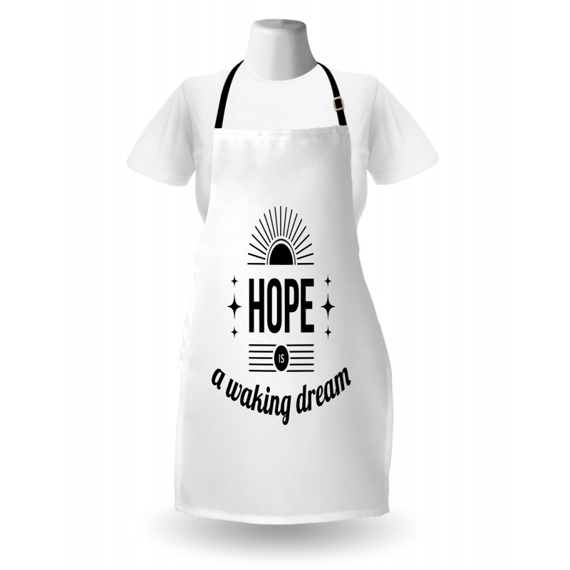 Monochrome Aphorism Words Apron