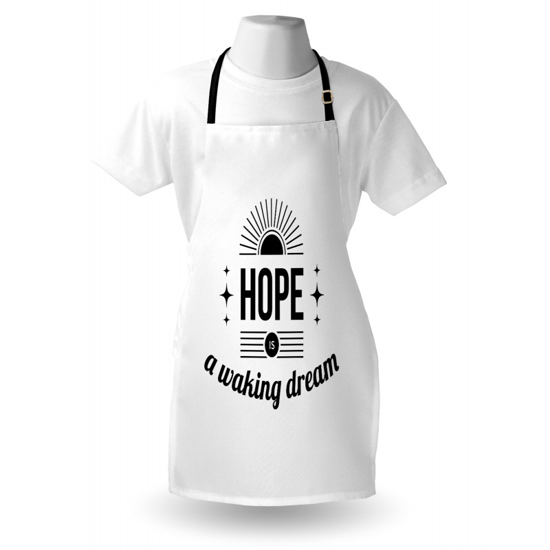 Monochrome Aphorism Words Apron