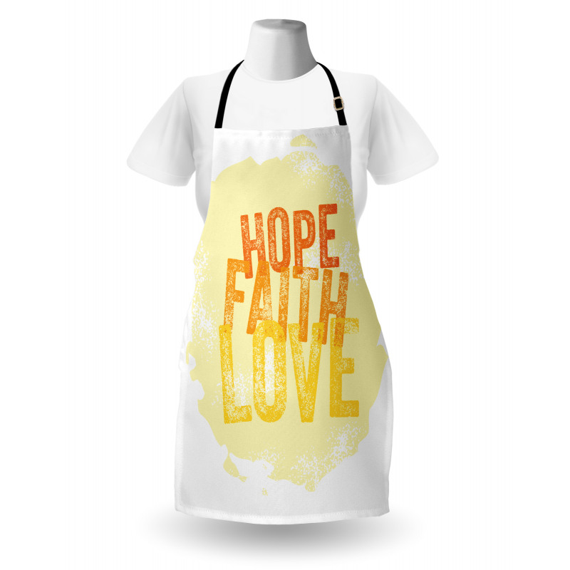 Grunge Faith and Love Apron