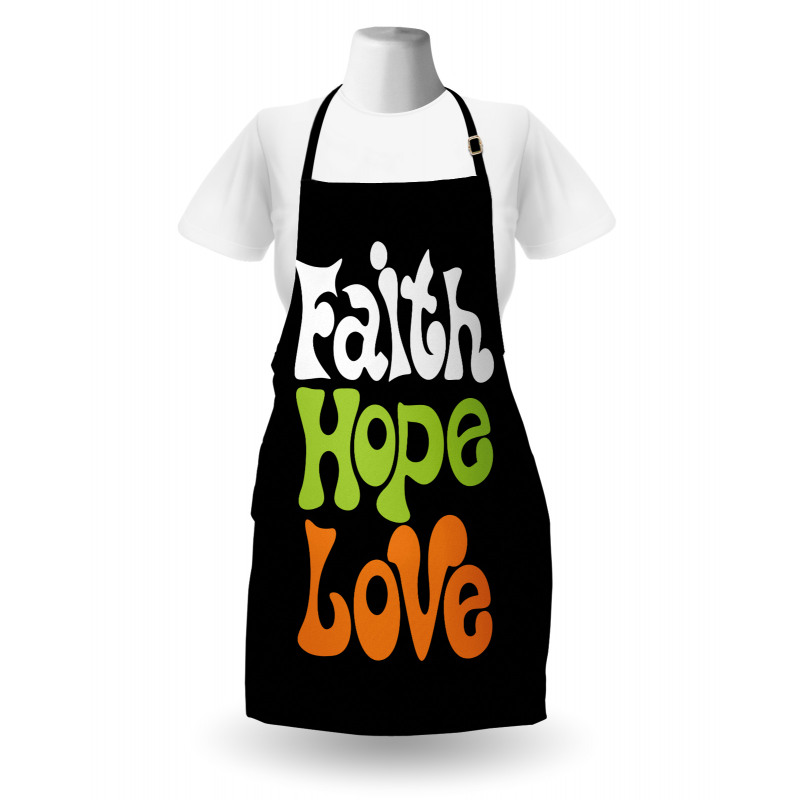 Vintage Faith Love Words Apron