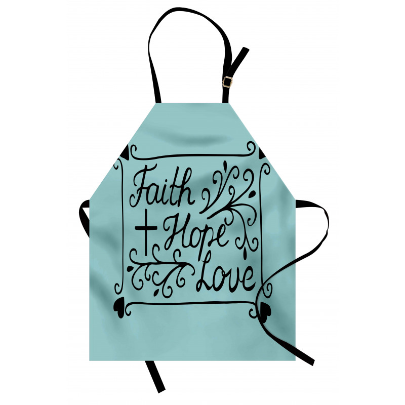 Flowers Hearts Hope Themed Apron