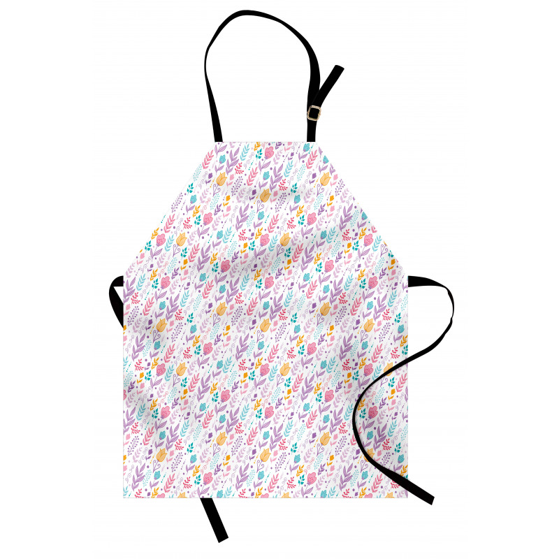 Doodle Tulip Field Dots Apron