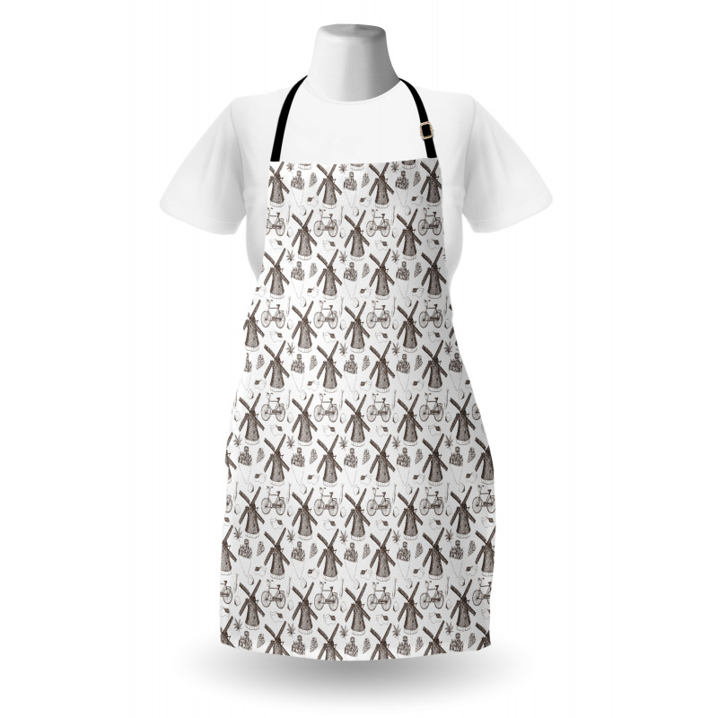 Windmills and Tulips Apron