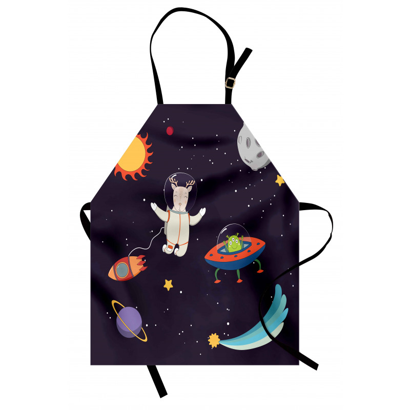 Astronaut Deer in Space Apron