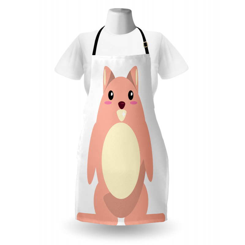 Beaver Kawaii Cartoon Apron