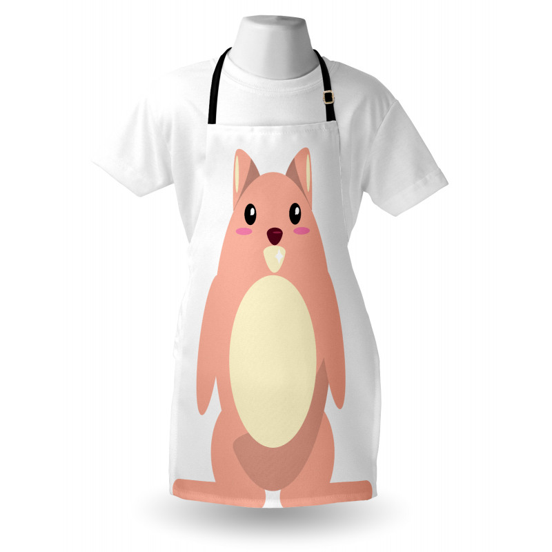 Beaver Kawaii Cartoon Apron