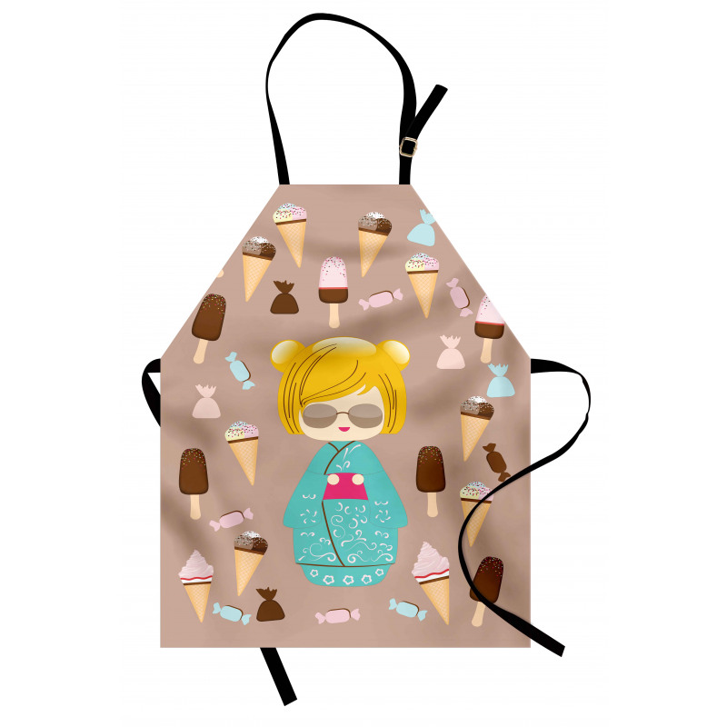 Kokeshi Doll Ice Cream Apron