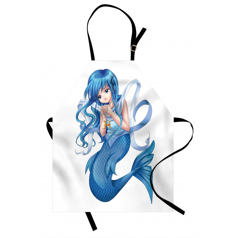 Manga Style Pisces Girl Apron