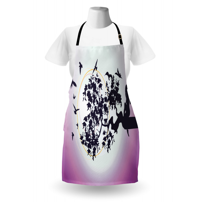 Fantasy Fairy Tree Birds Apron