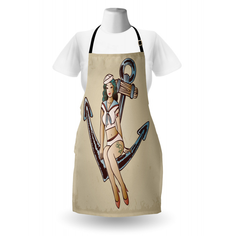 Sailor Pinup Girl Motif Apron