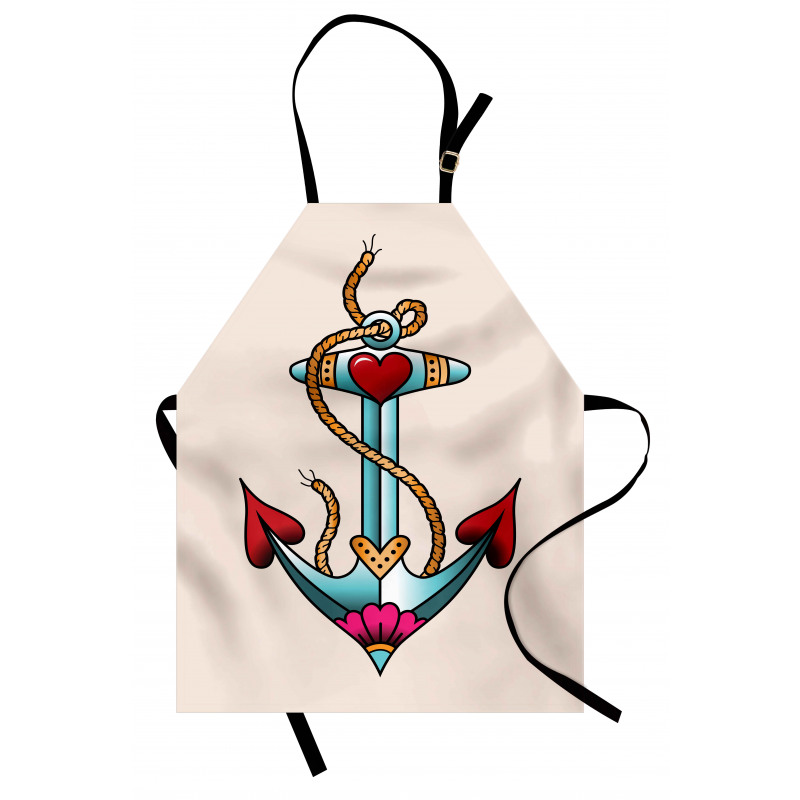 Nautical Rope and Hearts Apron