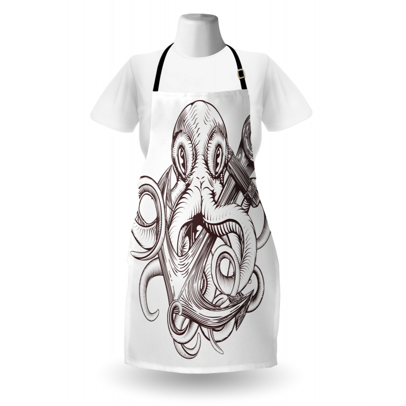 Octopus Tattoo Design Apron