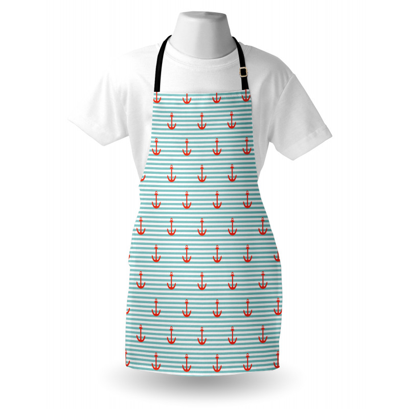 Pastel Stripes Naval Apron