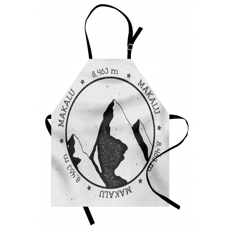 Greyscale Mountain Design Apron