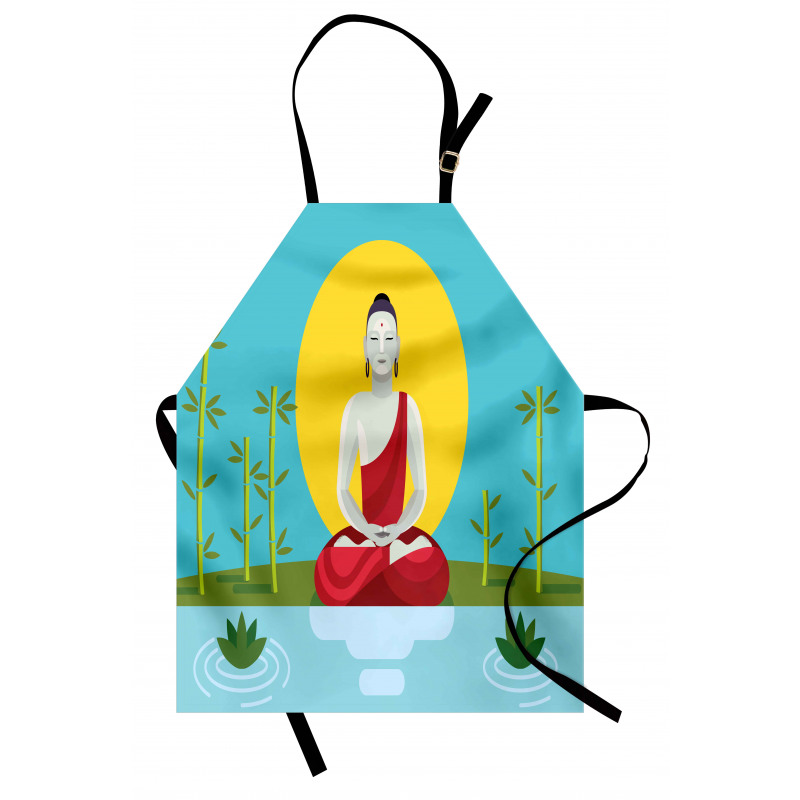 Meditating Monk Yoga Apron