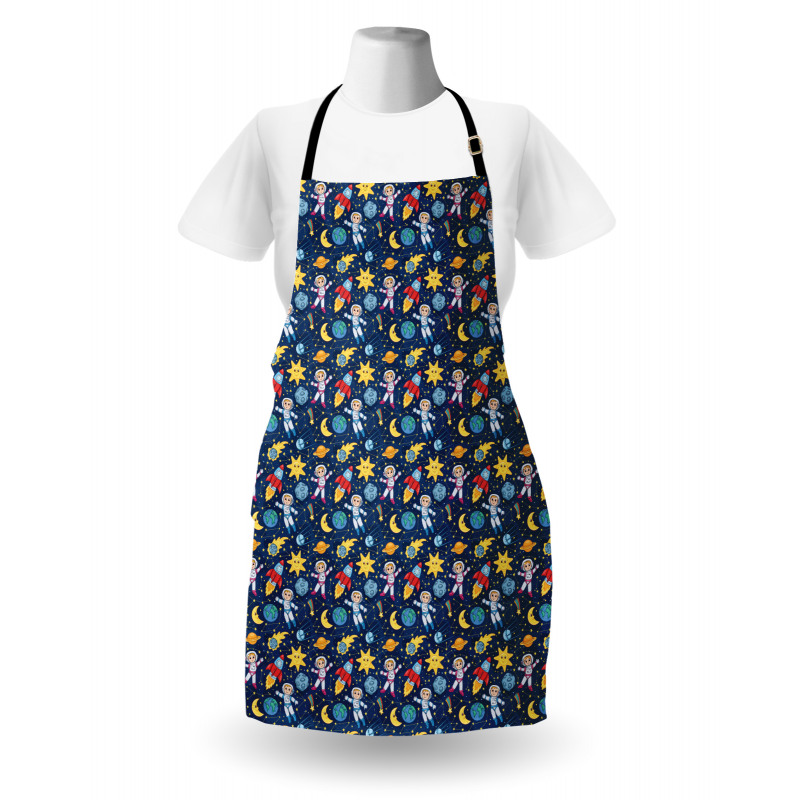 Cosmonaut Girl and Boy Apron