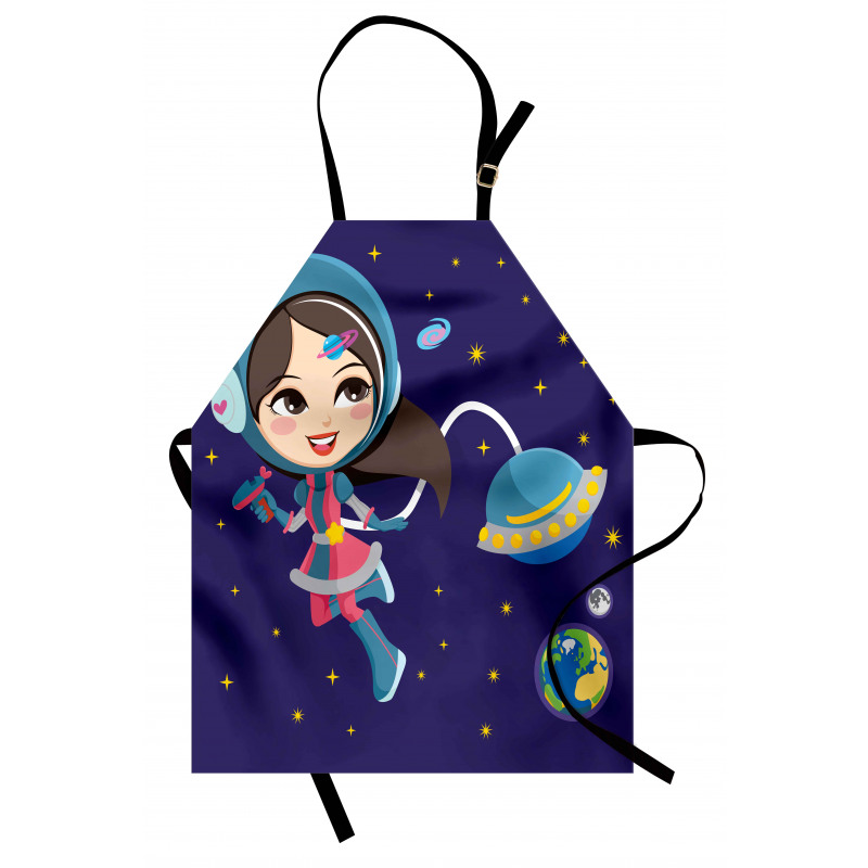 Little Girl in Space Apron