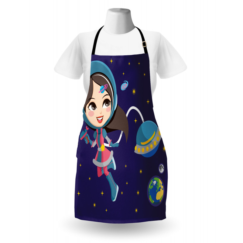 Little Girl in Space Apron