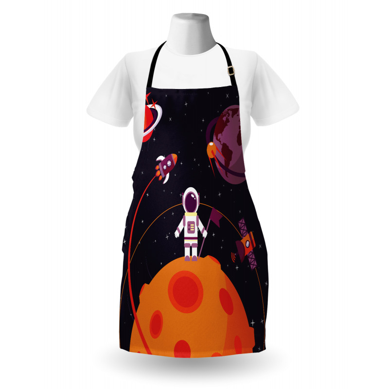 Astronaut Moon Rockets Apron