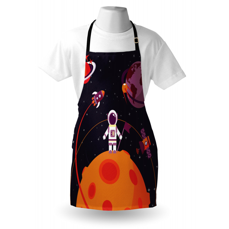 Astronaut Moon Rockets Apron