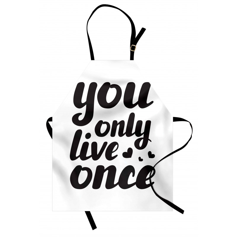 You Only Live Once Words Apron