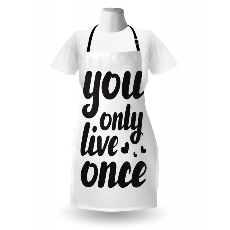 You Only Live Once Words Apron